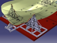 460ton Tug 3D model Fore - Wireframe