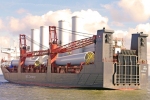 UK Greater Gabbard sailing with the cargo loaded vertically